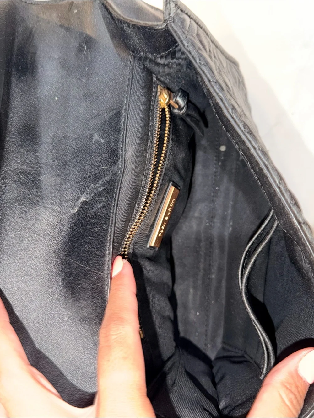 Tory Burch Black Quilted Leather Fleming Shoulder Bag